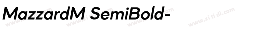 MazzardM SemiBold字体转换